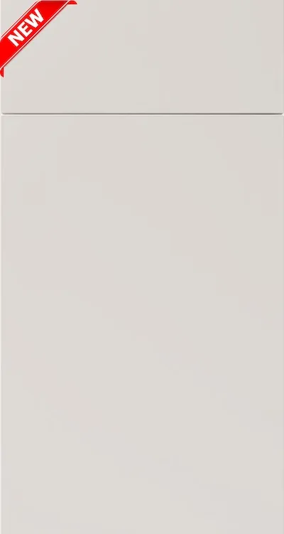 Matt Ivory cabinet door — by WoodArt Cabinets San Antonio