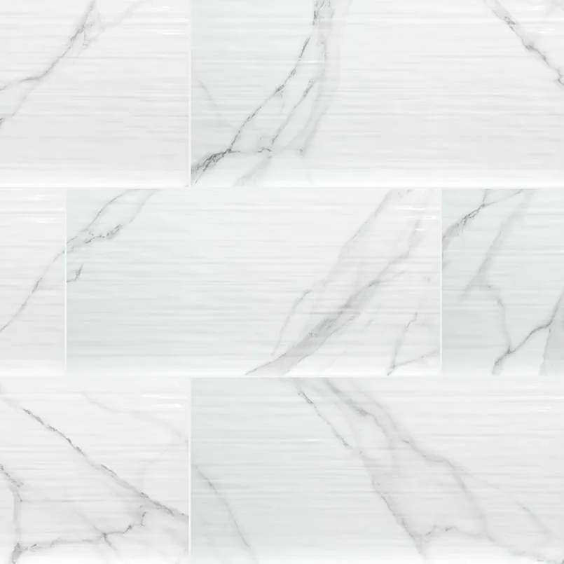 Dymo Statuary Stripe White ceramic tile — MSI