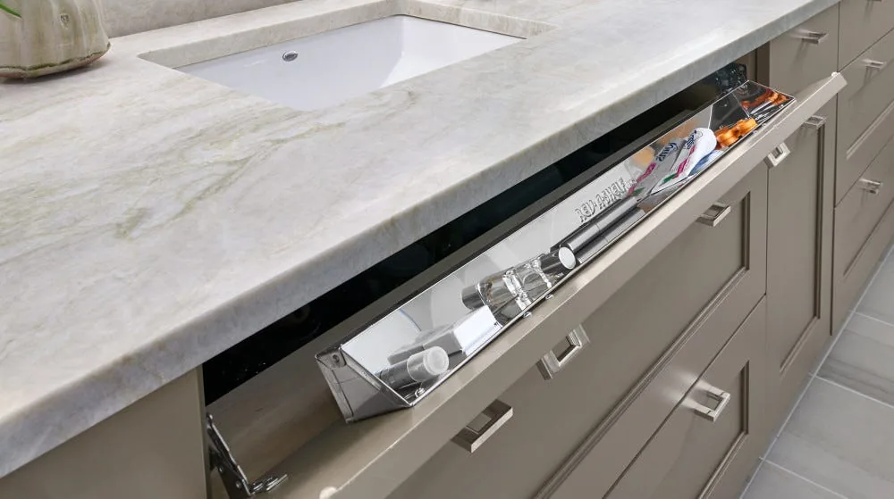 Stainless Steel Sink Front Tip-Out Trays 6581 — by Rev-a-Shelf
