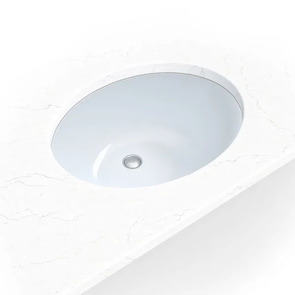 White Oval 1714 sink — MSI Surfaces at WoodArt Cabinets San Antonio