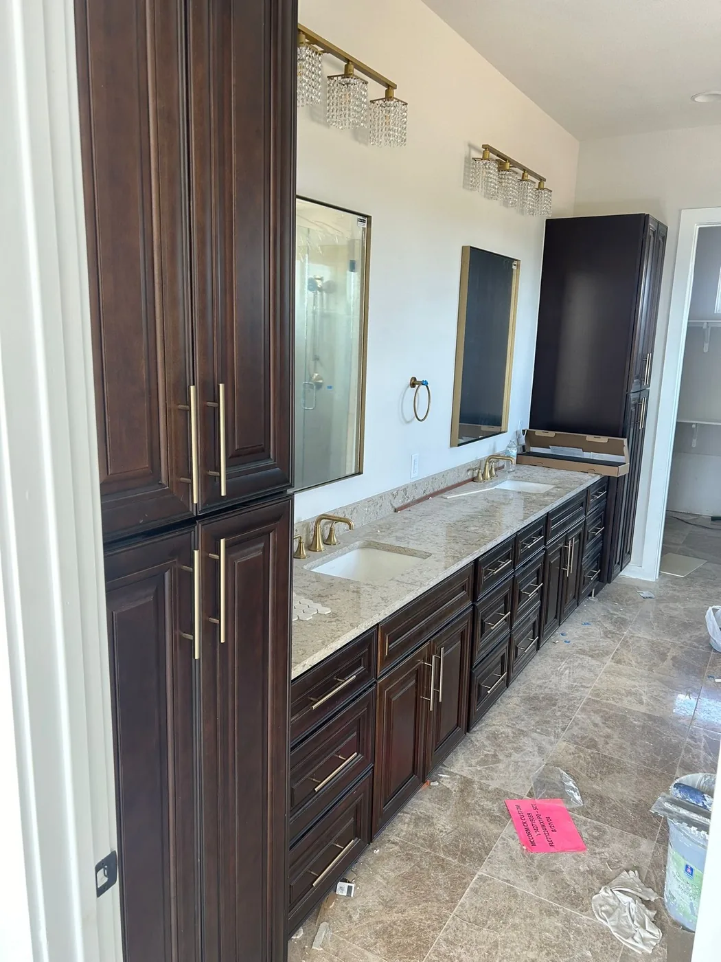 Full-service bathroom remodeling in San Antonio TX — vanities, tile, plumbing, and lighting by WoodArt Cabinets