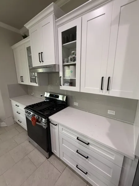 dark cabinets with black countertops in Boerne by WoodArt Cabinets San Antonio